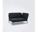 Sofa modułowa ogrodowa prawa Level HOUE - Sooty Grey / Sunbrella - Natte 10030 140, na zewnątrz