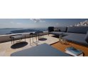 Sofa modułowa ogrodowa lewa Level HOUE - Graumel Chalk / Sunbrella - Natte 10052 140, na zewnątrz