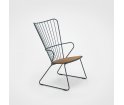 Krzesło wypoczynkowe PAON Lounge Chair HOUE - z bambusowym siedziskiem, różne kolory ramy, na zewnątrz