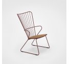 Krzesło wypoczynkowe PAON Lounge Chair HOUE - z bambusowym siedziskiem, różne kolory ramy, na zewnątrz