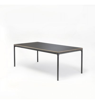 Stół jadalniany FOUR HOUE - 205x100cm, różne kolory blatu z czarnymi nogami