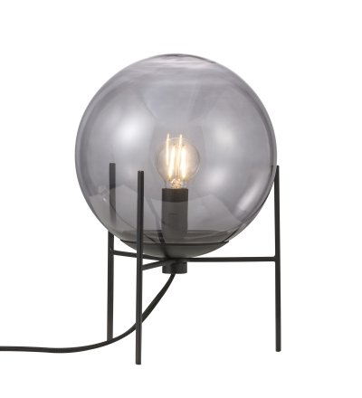 Lampa stołowa Alton Nordlux - czarna, przydymione szkło