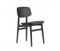 Krzesło tapicerowane NY11 Dining Chair NORR11 -  kolekcja tkanin Wool, czarne