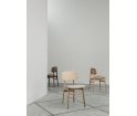 Krzesło tapicerowane NY11 Dining Chair NORR11 -  kolekcja tkanin Velvet, naturalna dębina