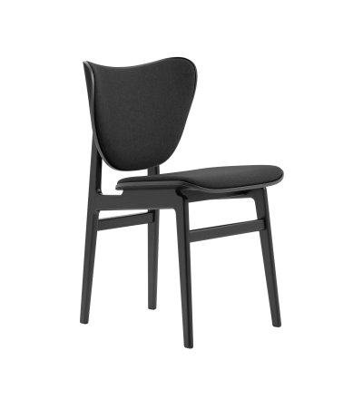 Krzesło tapicerowane Elephant Dining Chair NORR11 - kolekcja tkanin Re-Wool, czarne