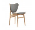 Krzesło tapicerowane Elephant Dining Chair NORR11 - kolekcja tkanin Velvet, naturalna dębina