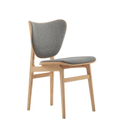 Krzesło tapicerowane Elephant Dining Chair NORR11 - kolekcja tkanin Velvet, naturalna dębina