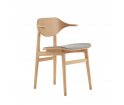 Krzesło tapicerowane Buffalo Dining Chair NORR11 - kolekcja tkanin Wool, naturalna dębina