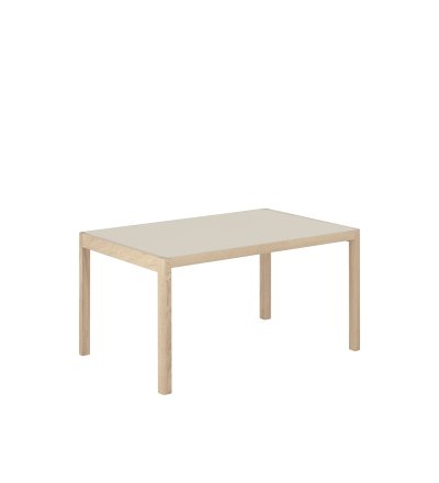 Stół WORKSHOP MUUTO - 140x92 cm, warm grey linoleum/oak