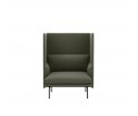 Sofa 1-osobowa OUTLINE HIGHBACK MUUTO - czarna podstawa, różne kolory
