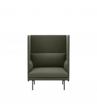 Sofa 1-osobowa OUTLINE HIGHBACK MUUTO - czarna podstawa, różne kolory
