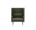 Sofa 1-osobowa OUTLINE HIGHBACK MUUTO - czarna podstawa, wysokość siedzenia 45cm, różne kolory