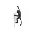 Kinkiet Monkey Seletti - wersja wisząca na prawej rączce, czarna, na zewnątrz