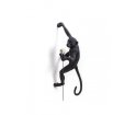 Kinkiet Monkey Seletti - wersja wisząca na prawej rączce, czarna, na zewnątrz