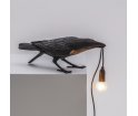 Kinkiet Bird Seletti - czarny kruk patrzący w prawo, wersja do wnętrz
