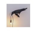 Kinkiet Bird Seletti - czarny kruk patrzący w lewo, wersja do wnętrz