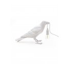Lampa stołowa Bird Seletti - biały kruk czekający/stojący, wersja do wnętrz