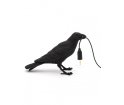 Lampa stołowa Bird Seletti - czarny kruk czekający/stojący, wersja do wnętrz