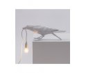 Lampa stołowa Bird Seletti - biały kruk bawiący się, wersja do wnętrz