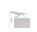 Lampa stołowa Bird Seletti - biały kruk bawiący się, wersja do wnętrz oraz na zewnątrz