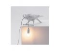 Lampa stołowa Bird Seletti - biały kruk bawiący się, wersja do wnętrz oraz na zewnątrz
