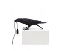 Lampa stołowa Bird Seletti - czarny kruk bawiący się, wersja do wnętrz oraz na zewnątrz