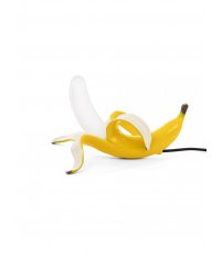 Lampa stołowa Banana Dewey Seletti - wersja żółta, żywica, szkło