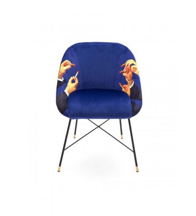 Krzesło tapicerowane Seletti - wzór Lipsticks