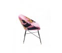 Krzesło tapicerowane Seletti - wzór Lipsticks Pink