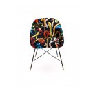 Krzesło tapicerowane Seletti - wzór Snakes