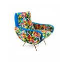 Fotel tapicerowany Seletti - wzór Flowers with holes