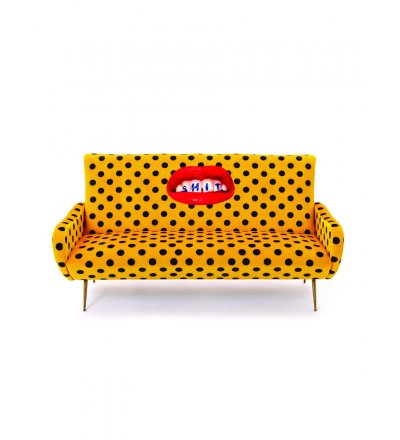 Sofa tapicerowana 3-osobowa Seletti - wzór Shit