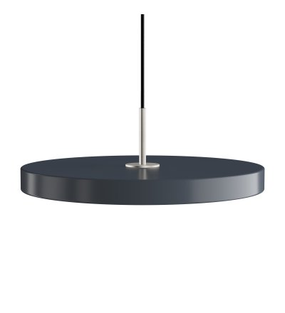 Lampa Asteria medium anthracite / steel top UMAGE - antracytowa szarość / stalowy dekor