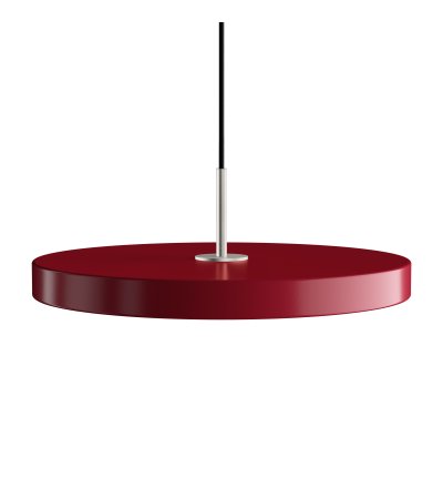 Lampa Asteria medium ruby / steel top UMAGE - bordowa / stalowy dekor