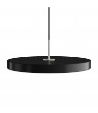 Lampa Asteria black / steel top UMAGE - czarna / stalowy dekor