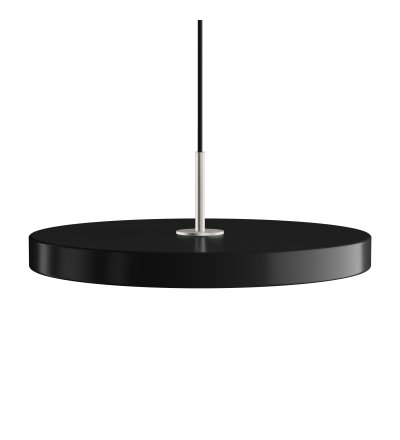 Lampa Asteria medium black / steel top UMAGE - czarna / stalowy dekor