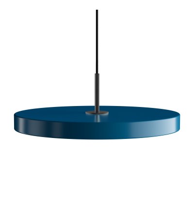 Lampa Asteria medium petrol / black top UMAGE - niebieski petrol / czarny dekor