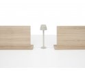 Stół Linear System Table Muuto - biały laminat/ABS, dębowa podstawa