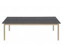 Stół Linear System Table Muuto - czarny blat z nanolaminatu/ABS, dębowa podstawa