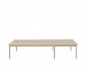 Stół biurowy Linear System Table Muuto - konfiguracja 1, dębowy