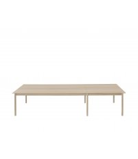 Stół biurowy Linear System Table Muuto - konfiguracja 1, dębowy