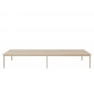 Stół biurowy Linear System Table Muuto - konfiguracja 2, dębowy