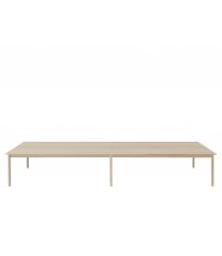 Stół biurowy Linear System Table Muuto - konfiguracja 2, dębowy