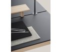 Stół biurowy Linear System End Module Muuto - moduł końcowy 142x120cm, czarny blat z nanolaminatu/ABS, dębowa podstawa