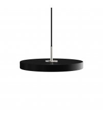 Lampa Asteria mini black / steel top UMAGE - czarna / stalowy dekor