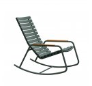 Krzesło bujane ReCLIPS Rocking Chair HOUE - z bambusowymi podłokietnikami, różne kolory, na zewnątrz