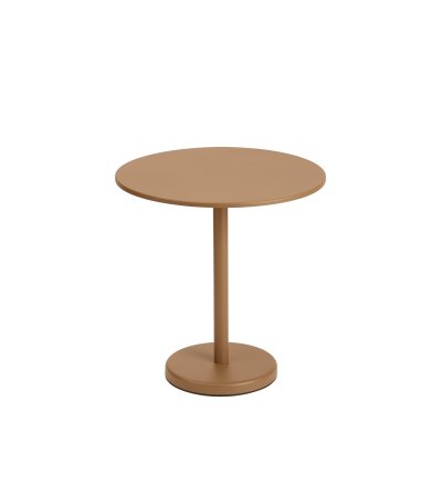 Stolik kawiarniany LINEAR STEEL CAFÉ TABLE Ø70 cm MUUTO - wys. 73 cm, różne kolory/metal, na zewnątrz