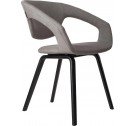 Fotel/Krzesło FLEXBACK Zuiver jasnoszary nogi czarne