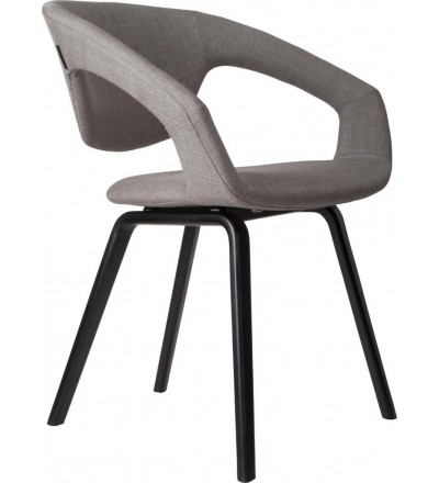 Fotel/Krzesło FLEXBACK Zuiver jasnoszary nogi czarne