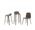 Krzesło drewniane na stalowych nogach VISU SLED BASE CHAIR Muuto - ciemnobrązowe/ nogi w kolorze czarnym